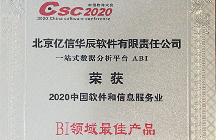 行業(yè)領跑！億信ABI榮獲2020年BI領域最佳產品獎